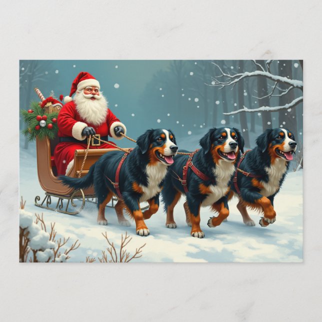 Berner Sennen-julkort Julkort (Framsida)