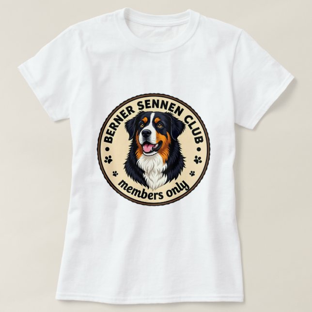 Berner Sennen "Klubb - Endast ledamöter" T Shirt (Design framsida)