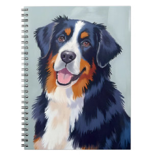 Berner Sennenhund Akvarell Husdjur Anteckningsbok