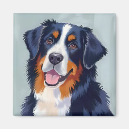 Berner Sennenhund | Akvarellmålning Magnet