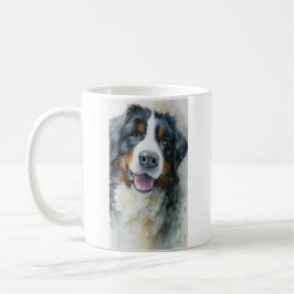 Berner Sennenhund akvarellporträtt Kaffemugg