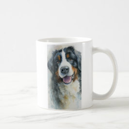 Berner Sennenhund akvarellporträtt Kaffemugg