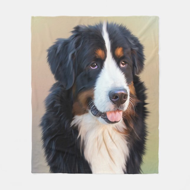 Berner Sennenhund Fleecefilt (Framsidan)