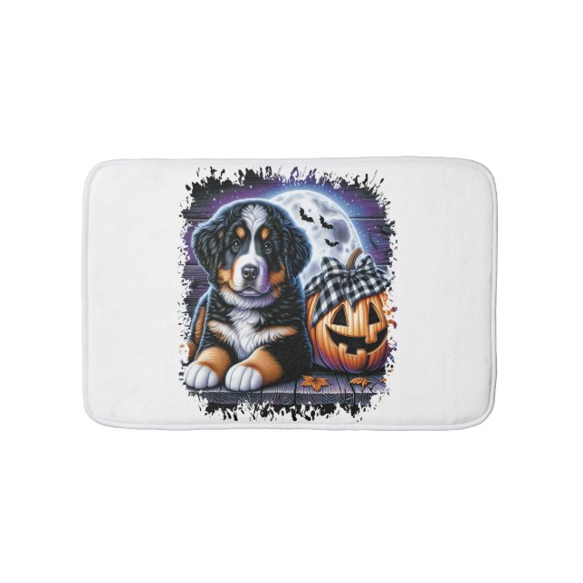 Berner Sennenhund Halloween Badrumsmatta (Framsidan)