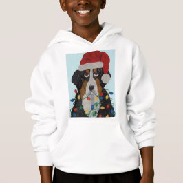 Berner Sennenhund intrasslad i julgransbelysning T Shirt