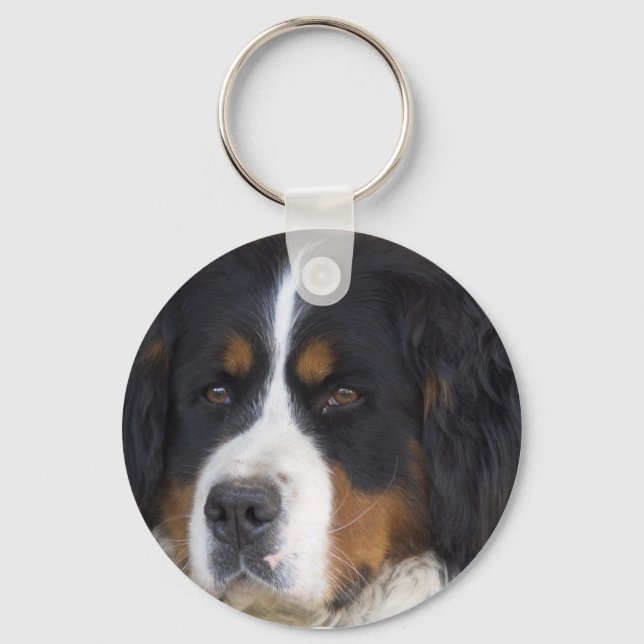 Berner Sennenhund Keychain Nyckelring (Framsida)