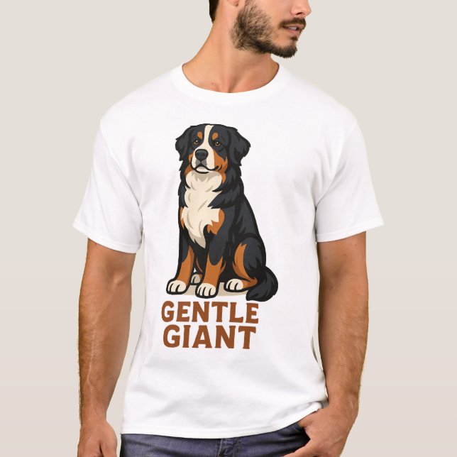 Berner Sennenhund Skötsam Jätte. T Shirt (Framsida)