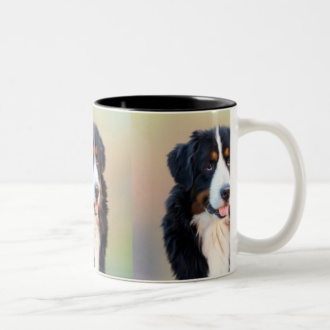 Berner Sennenhund Två-Tonad Mugg (Höger)