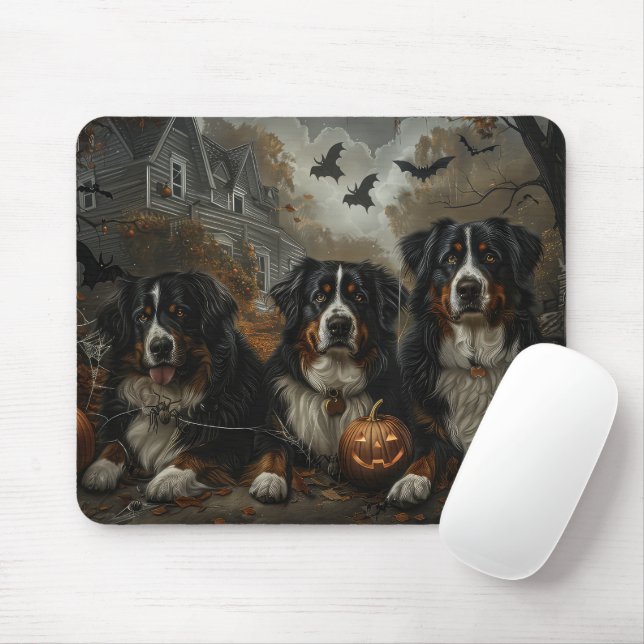 Bernersbergshund Halloween Natt Hund Delight Musmatta (Med mus)