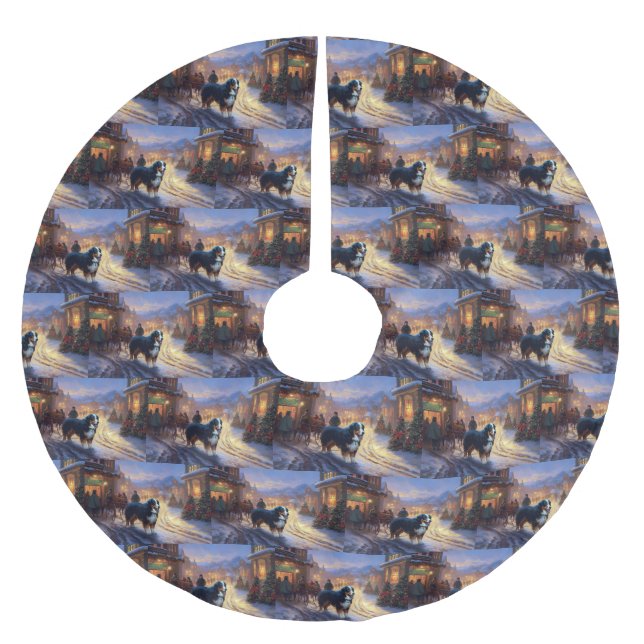 Bernersemesters jul firande säsong julgransmatta borstad polyester (Framsidan)