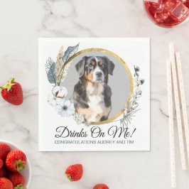 Bernersennenhund Bröllop Servetter
