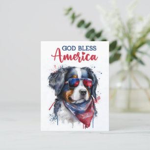 Bernersennenhund, Gud välsigne Amerika Postkort Vykort