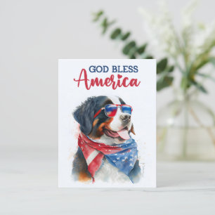 Bernersennenhund, Gud välsigne Amerika vykort