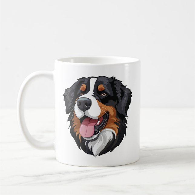 Bernersennenhund Kaffemugg (Vänster)