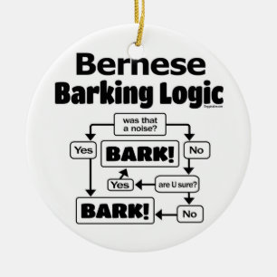 Bernese Barking Logic Julgransprydnad Keramik