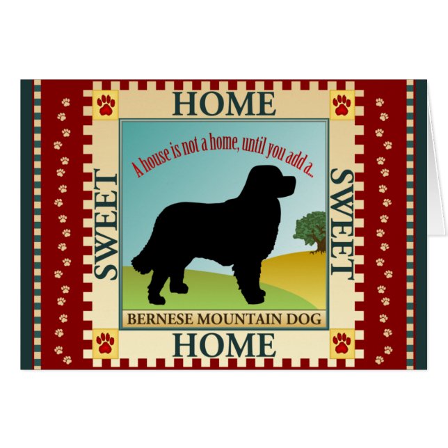 Bernese berghund [Berner] Hälsningskort (Framsidan Horizontal)