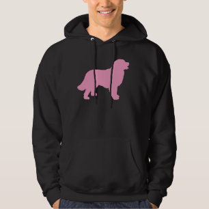 Bernese berghund (den rosa silhouetten) sweatshirt med luva