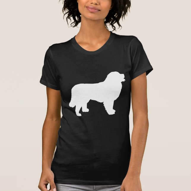 Bernese berghund (vitsilhouetten) t shirt (Framsida)