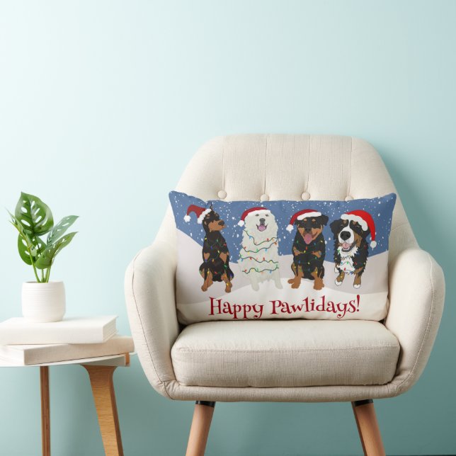 Bernese Doberman Pyrenees Rottweiler  Lumbarkudde (Stol)