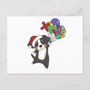 Bernese God jul Lycklig jul Hundar Vykort