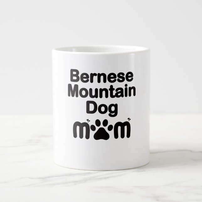 Bernese Hund, Bernese Mamma, Berner Hund Mamma Jumbo Mugg (Framsidan)