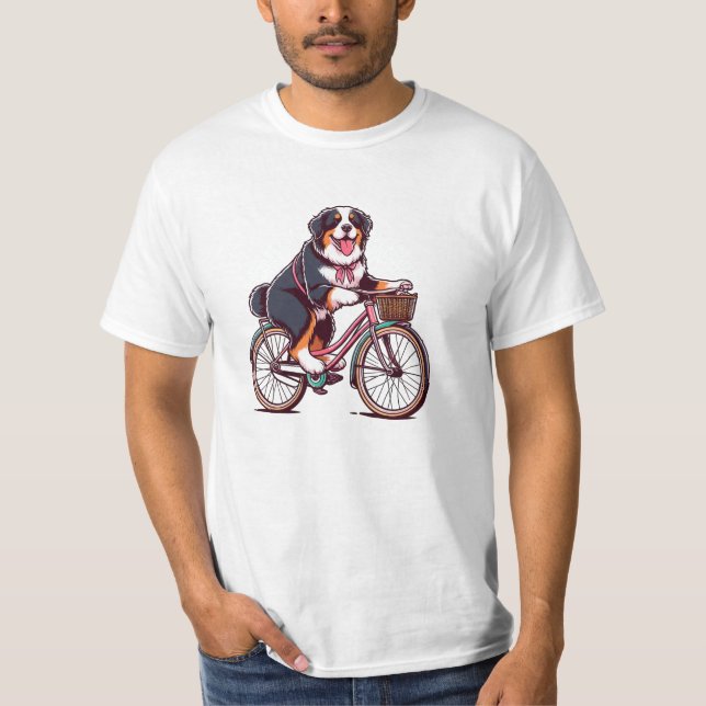 Bernese Hund Biker, Bernese Cruiser cycle äventyr T Shirt (Framsida)
