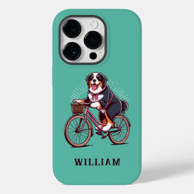 Bernese Hund Biker, Bike äventyr Customized Namn (Baksida)