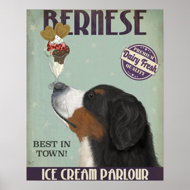 Bernese Ice Cream Poster (Framsidan)