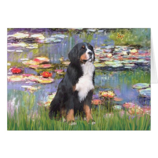 Bernese - Lilies 2 Hälsningskort (Framsidan Horizontal)