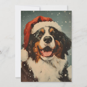 Bernese Mounese hund christmas Julkort