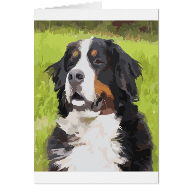 Bernese Mounese hund Hälsningskort (Framsidan)