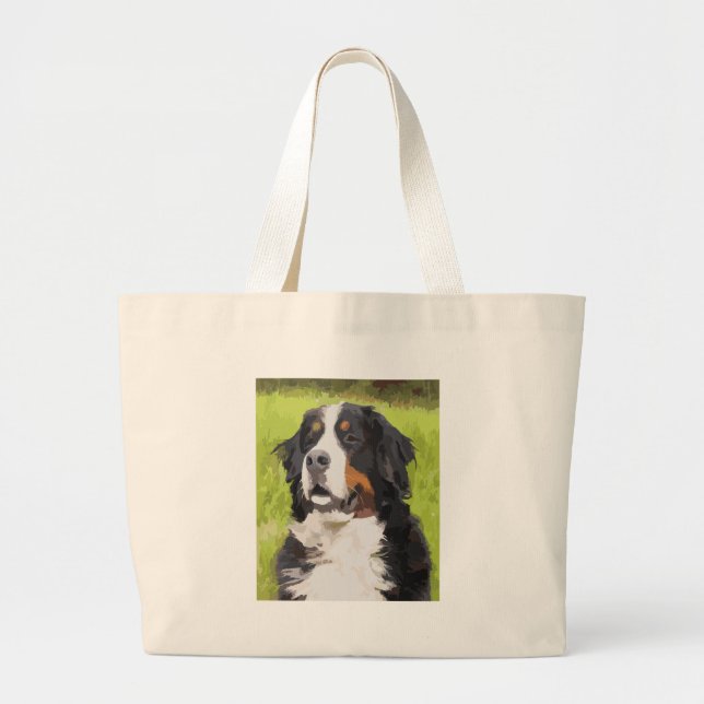 Bernese Mounese hund Jumbo Tygkasse (Framsidan)