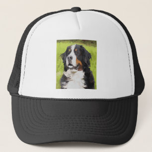 Bernese Mounese hund Truckerkeps