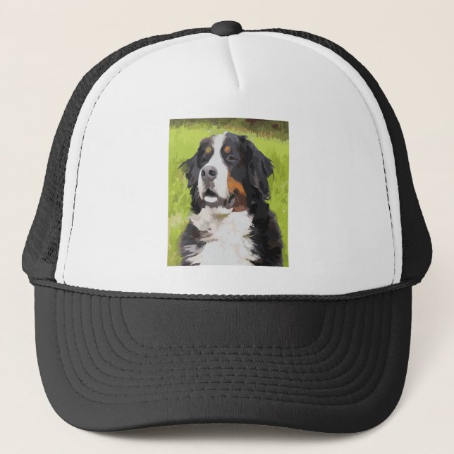 Bernese Mounese hund Truckerkeps (Framsida)