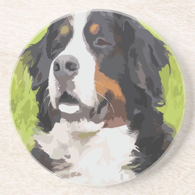 Bernese Mounese hund Underlägg Sandsten (Framsidan)