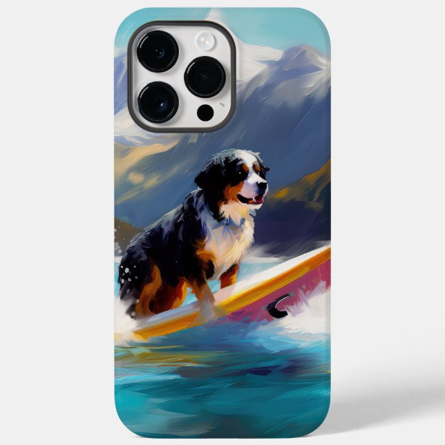 Bernese Mountain Beach Surfing Painting (Baksida)