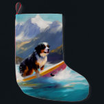 Bernese Mountain Beach Surfing Painting Liten Julstrumpa<br><div class="desc">Lägg dig i den lekande världen i hund äventyr med den här fängslande målningen. En andlig hund tar sig till vågar och kör skickligt surfan på en strand som kysstes av sol. Den sjudande konsten fångar på ett vackert sätt kärnan i den upphetsning som finns vid sidan av när hund...</div>
