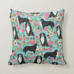 Bernese Mountain Blommigts Pillow Kudde