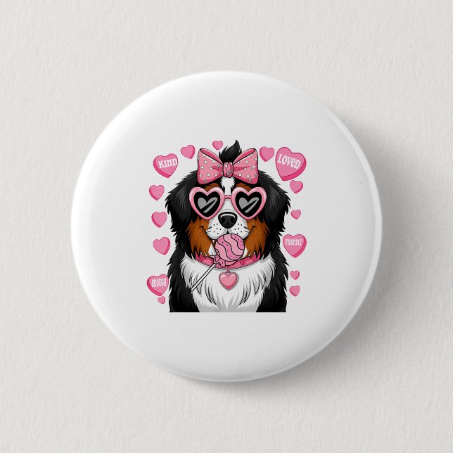 Bernese Mountain Coquette Dog Pet Lover Owner  Knapp (Framsida)