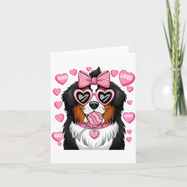 Bernese Mountain Coquette Dog Pet Lover Owner  Kort (Framsida)