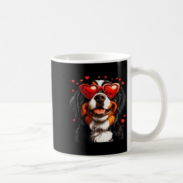 Bernese Mountain Cute Berner Dog Lover Valentines  Kaffemugg (Höger)