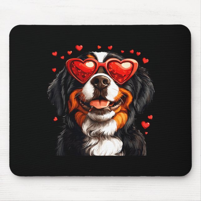 Bernese Mountain Cute Berner Dog Lover Valentines  Musmatta (Framsidan)