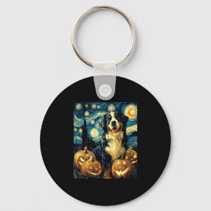 Bernese Mountain Cute Hund Halloween Jack o lanter Nyckelring