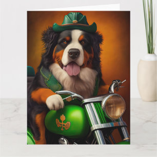 Bernese Mountain Cykelkörning St. Patrick's Day Kort