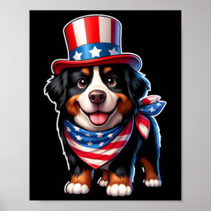 Bernese Mountain Dog 4 juli män kvinnor barn Poster