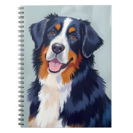 Bernese Mountain Dog | Akvarell Husdjur Anteckningsbok