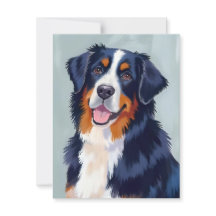 Bernese Mountain Dog | Akvarell Husdjur