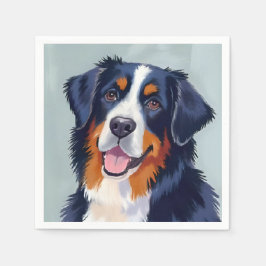 Bernese Mountain Dog | Akvarellmålning Pappersservett