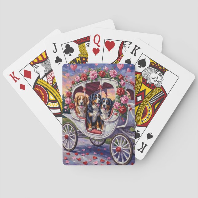 Bernese Mountain Dog Alla hjärtans dag Casinokort (Baksidan)