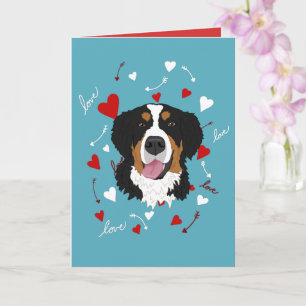 Bernese Mountain Dog Alla hjärtans dag Kort